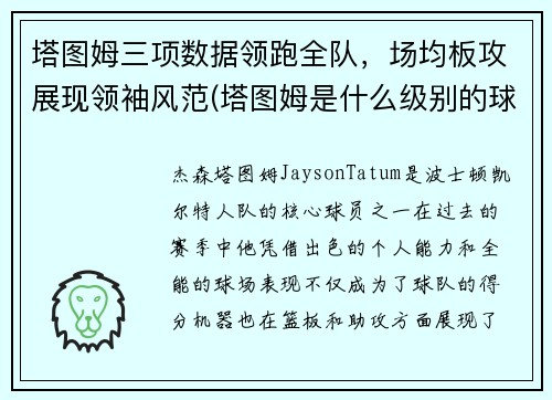 塔图姆三项数据领跑全队，场均板攻展现领袖风范(塔图姆是什么级别的球员)